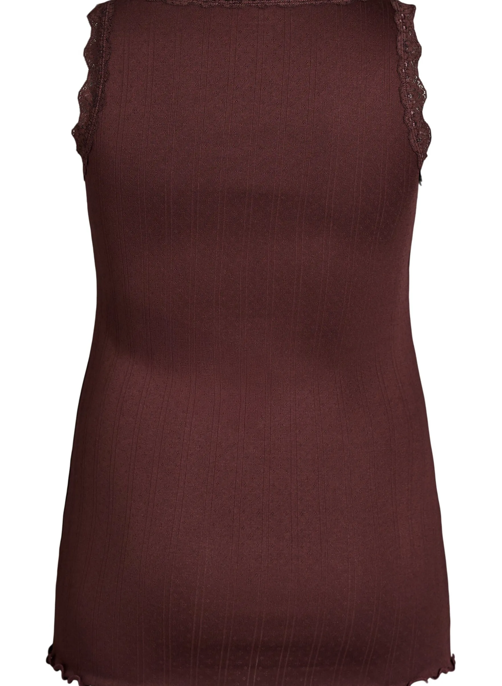Tanktop mit Spitzen und Lochstickerei