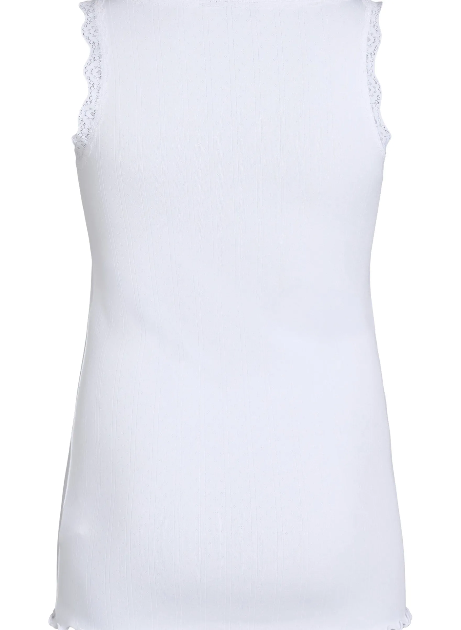 Tanktop mit Spitzen und Lochstickerei