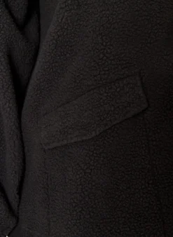 Teddyjacke mit Kapuze und Reißverschluss