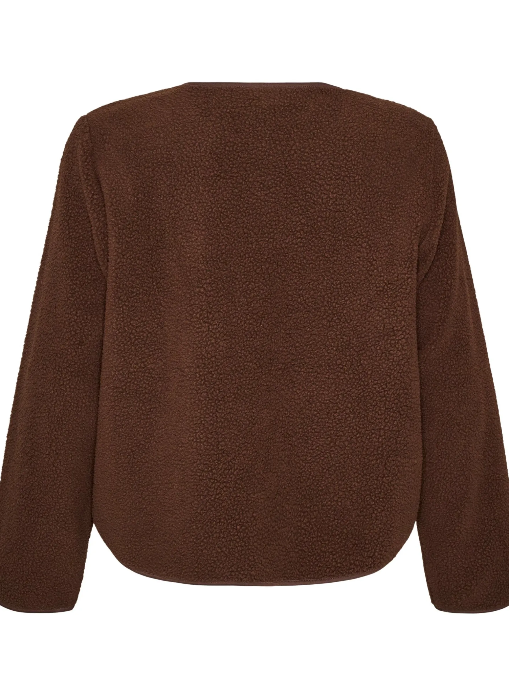 Teddyjacke mit Rundhalsausschnitt und Knöpfen
