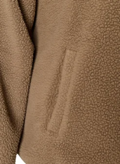 Teddyjacke mit Rundhalsausschnitt und Knöpfen