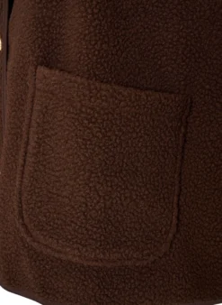 Teddy-Weste mit Knöpfen und Taschen