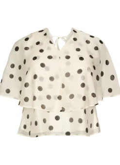 Top im Lagenlook mit Polka-Dot-Muster