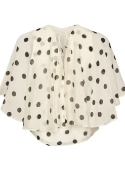 Top im Lagenlook mit Polka-Dot-Muster