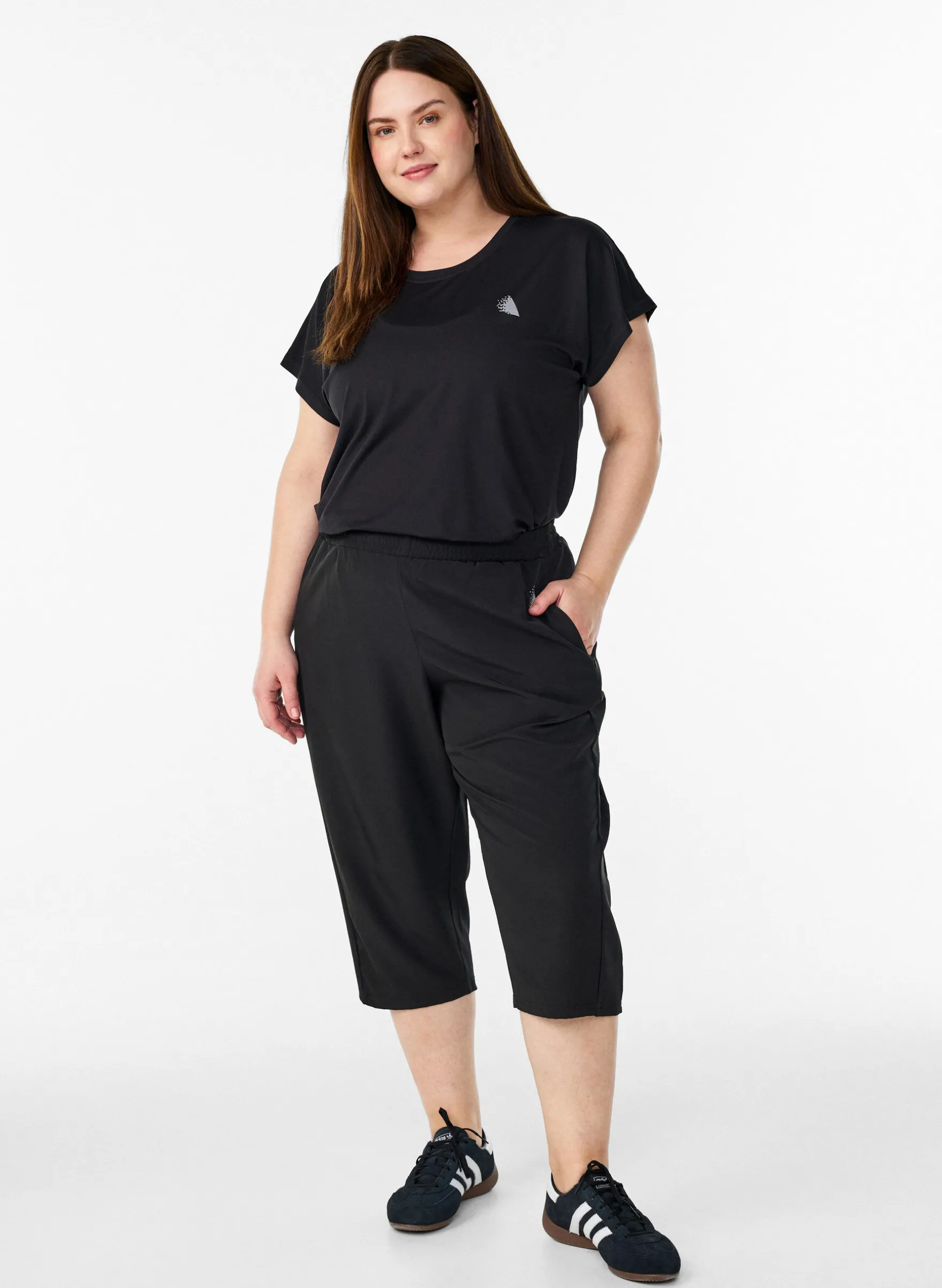 Trainings-Caprihose mit hoher Taille