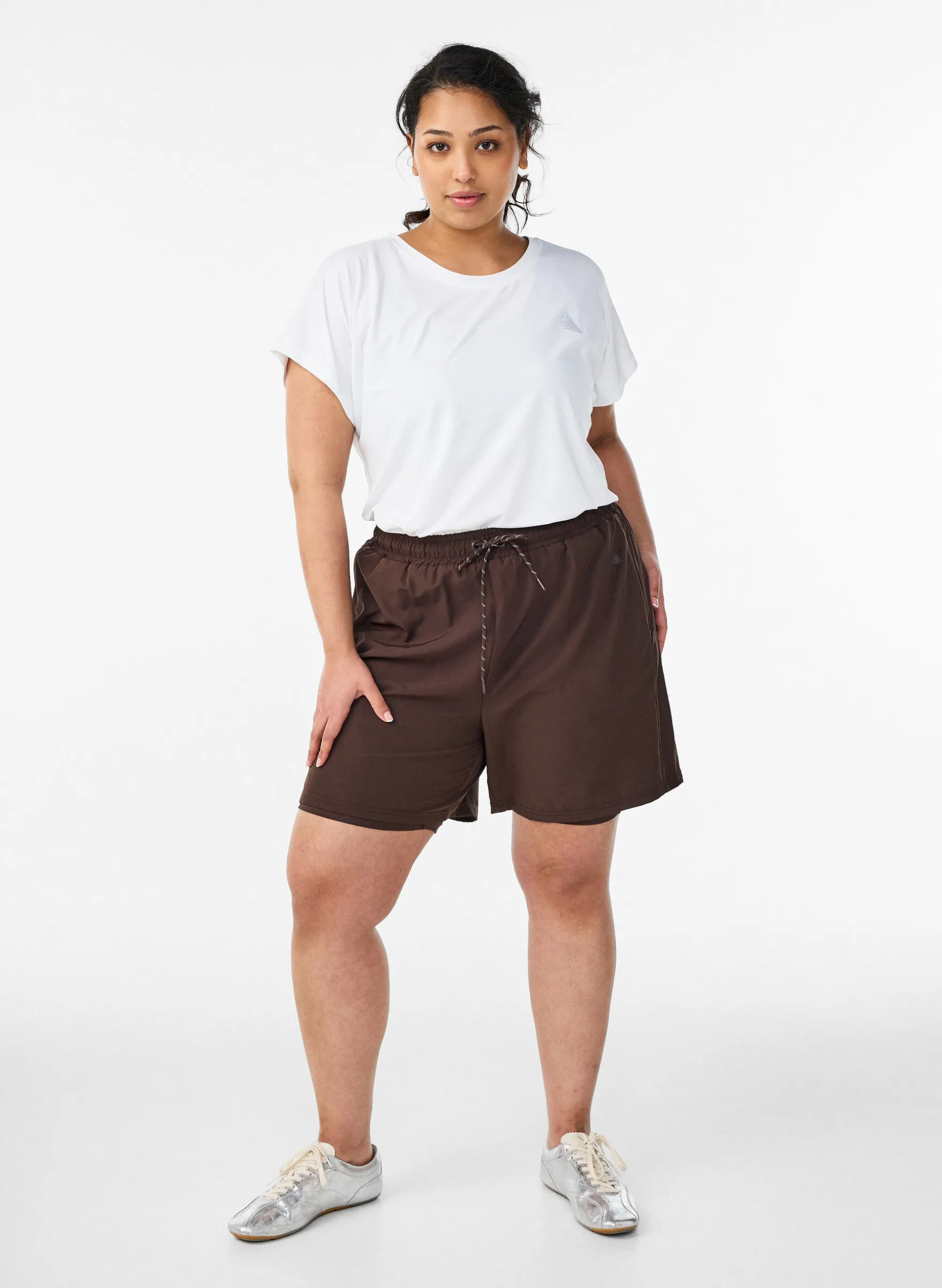 Trainingsshorts mit Innenhose und Handytasche