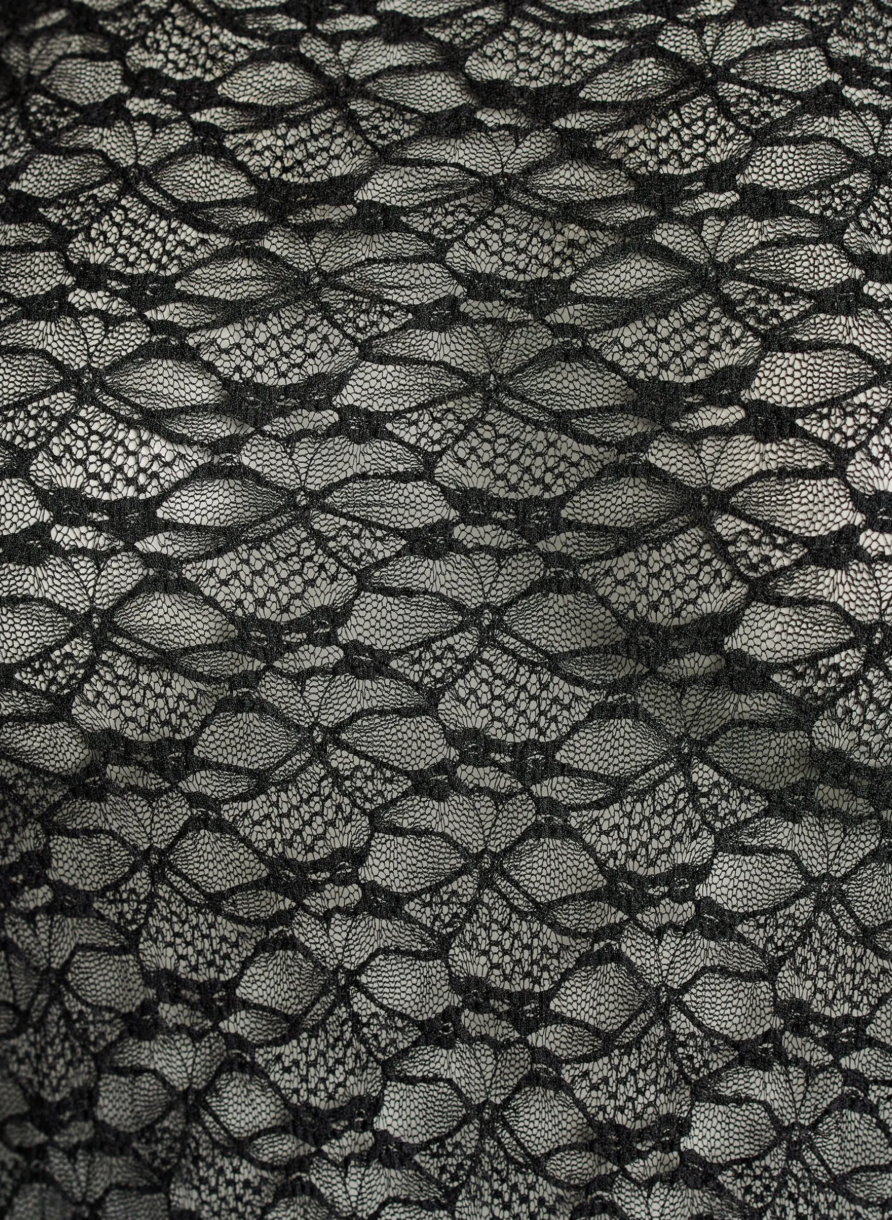 Transparente Bluse aus Spitze mit langen Ärmeln