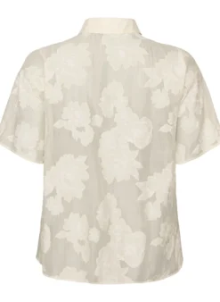 Transparente Hemdbluse mit Blumenprint