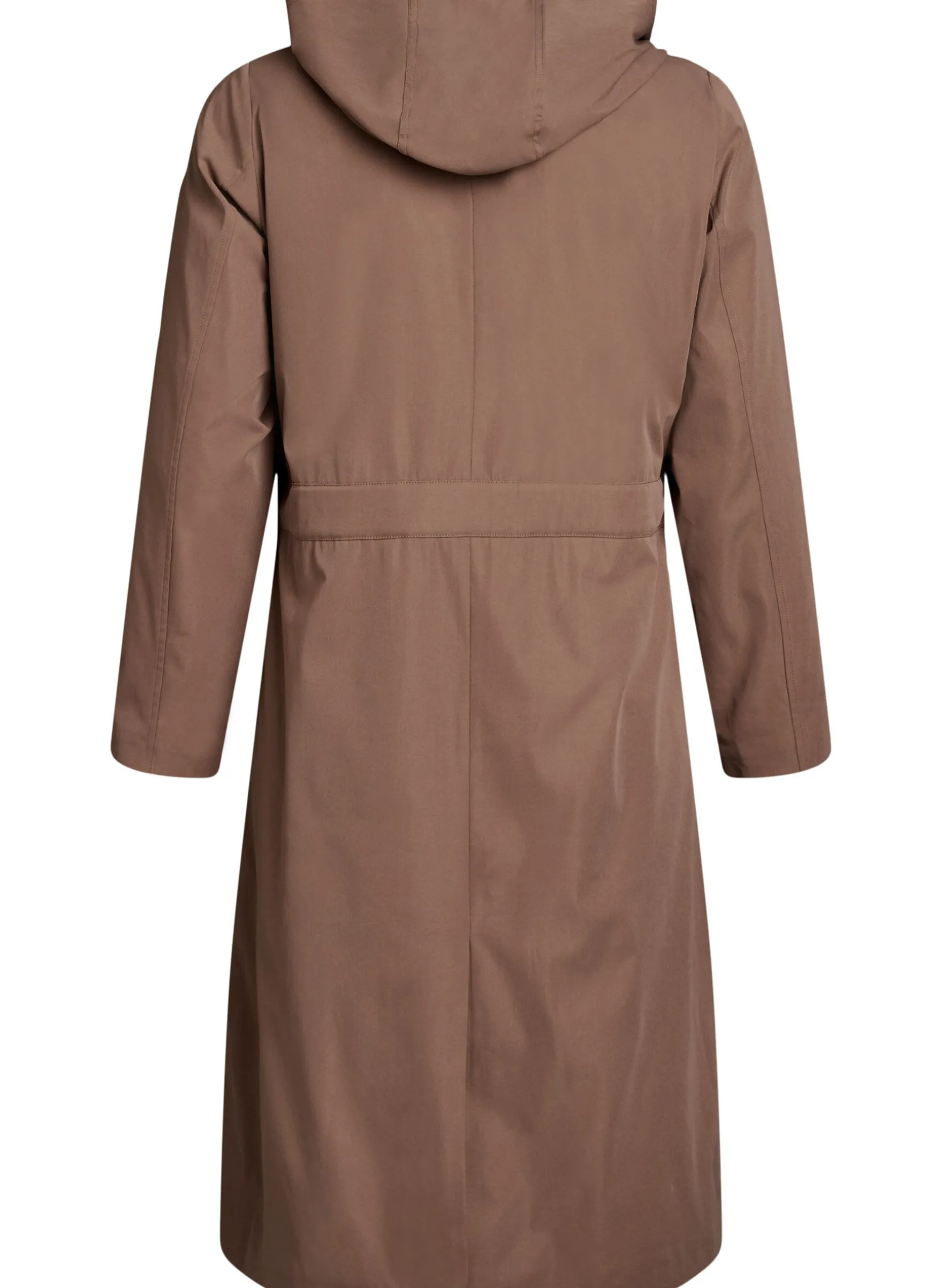 Trenchcoat mit Kapuze und Bindegürtel