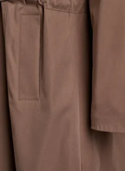 Trenchcoat mit Kapuze und Bindegürtel