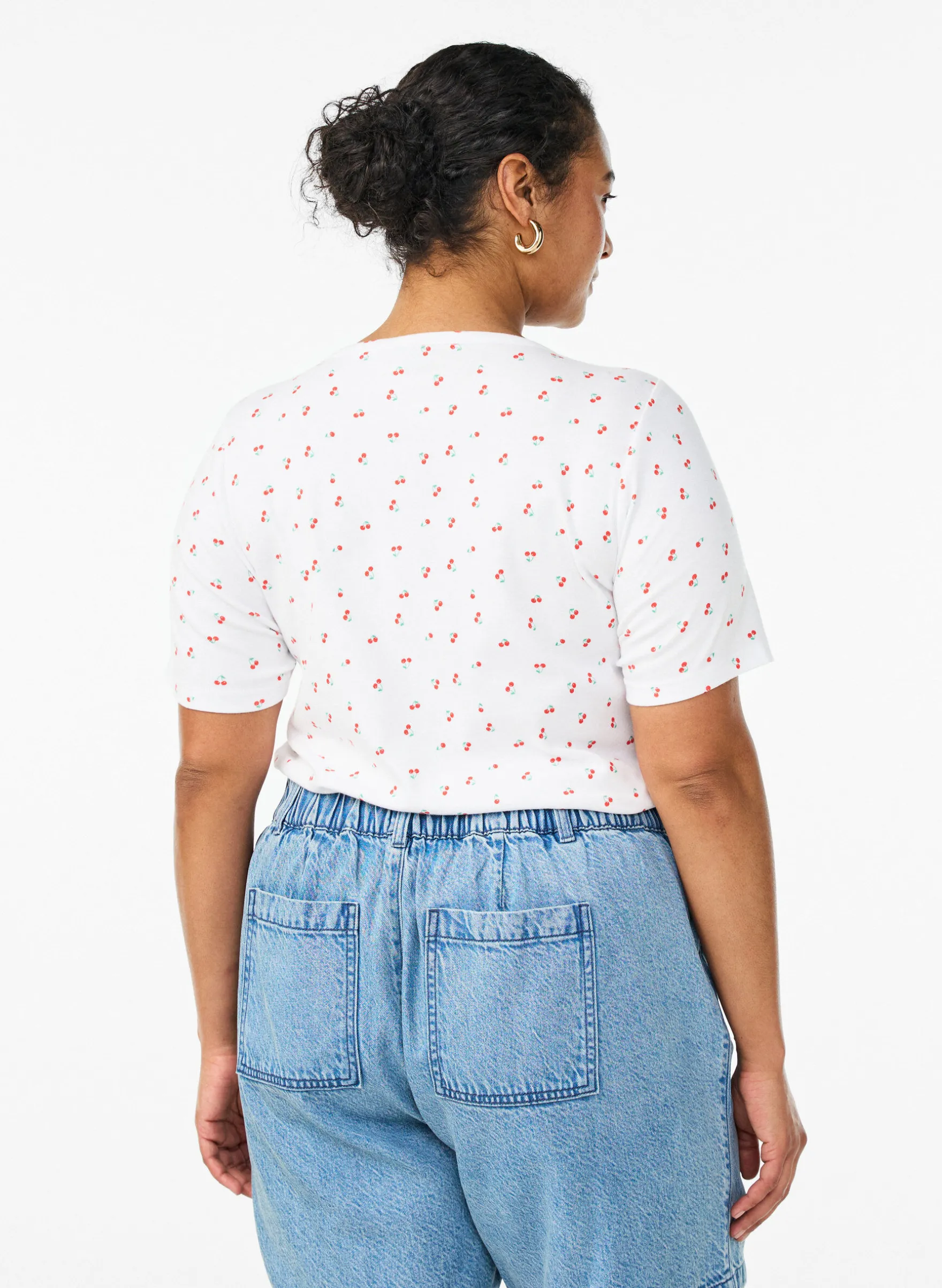 T-Shirt aus Baumwolle mit Allover-Druck