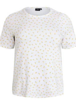 T-Shirt aus Baumwolle mit Allover-Druck