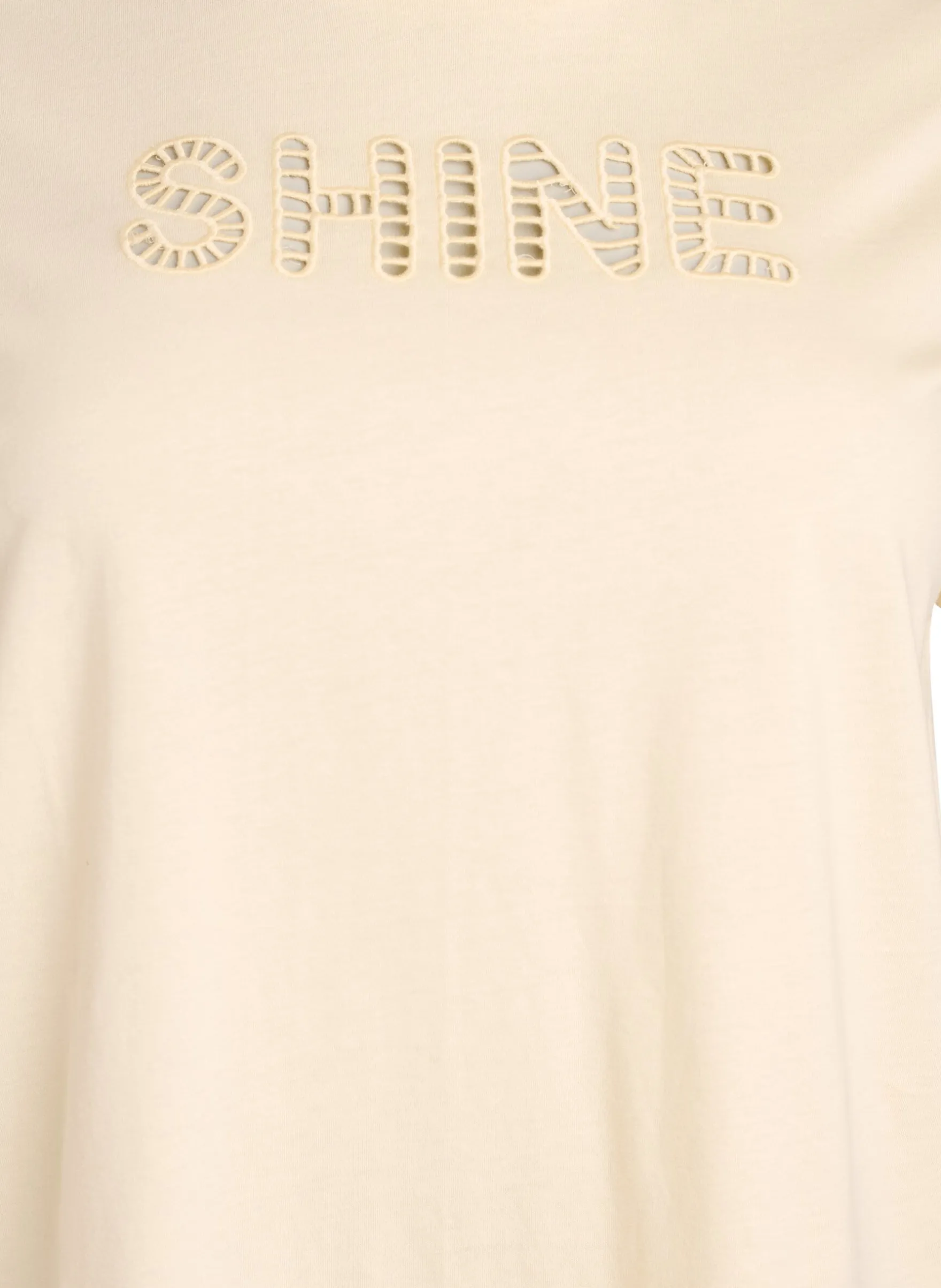T-Shirt aus Baumwolle mit aufgesticktem Text