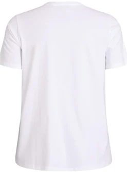 T-Shirt aus Baumwolle mit aufgesticktem Text