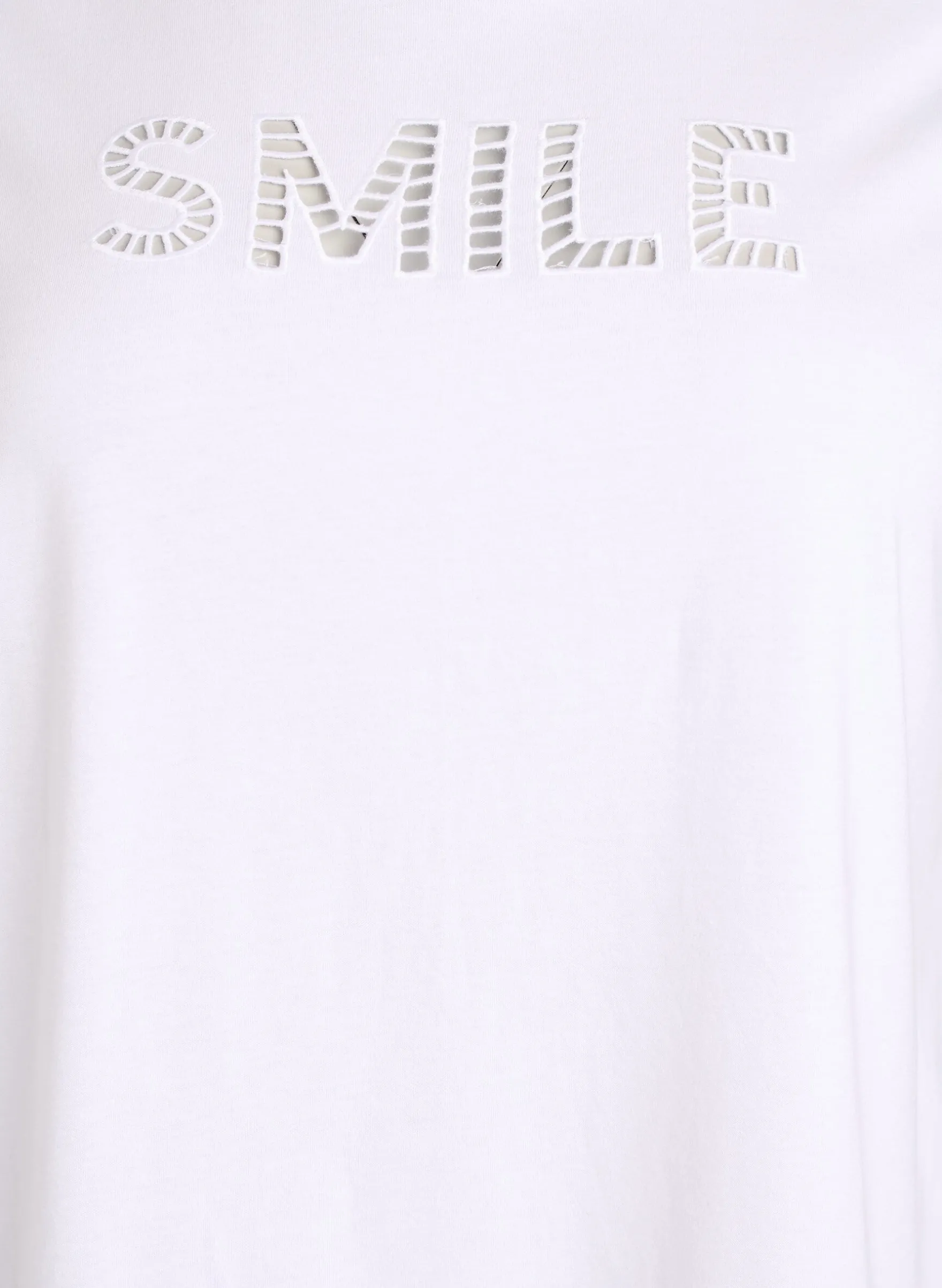 T-Shirt aus Baumwolle mit aufgesticktem Text