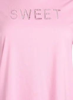 T-shirt aus Baumwolle mit aufgesticktem Text