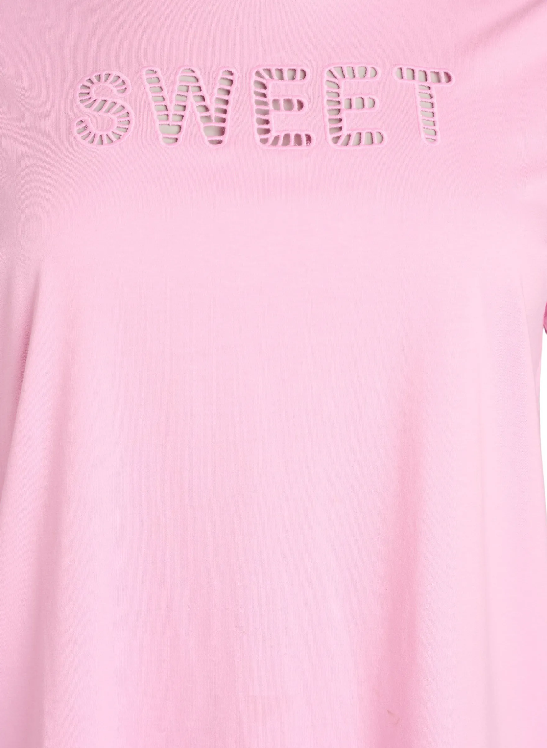 T-shirt aus Baumwolle mit aufgesticktem Text