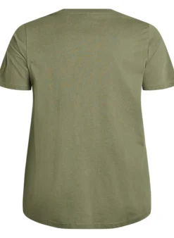 T-Shirt aus Baumwolle mit dekorativem Frontdetail