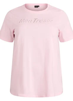 T-Shirt aus Baumwolle mit dekorativem Frontdetail