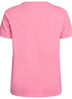 T-Shirt aus Baumwolle mit Früchte-Print und Text