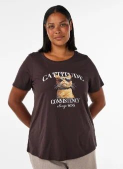 T-Shirt aus Baumwolle mit Frontprint