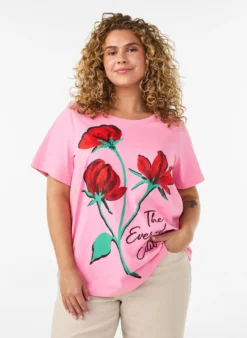 T-Shirt aus Baumwolle mit Frontprint
