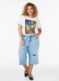 T-Shirt aus Baumwolle mit Frontprint