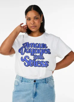 T-Shirt aus 100% Baumwolle mit kurzen Ärmeln und Print
