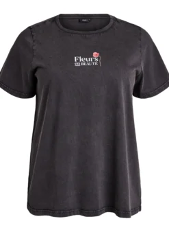 T-Shirt aus Baumwolle mit Print auf Vorder- und Rückseite