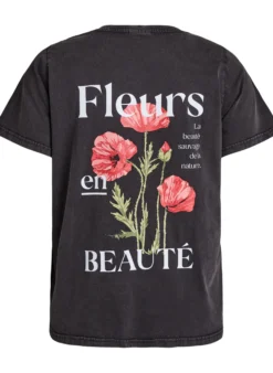 T-Shirt aus Baumwolle mit Print auf Vorder- und Rückseite