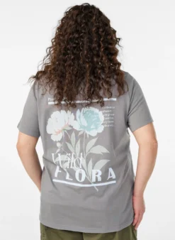 T-Shirt aus Baumwolle mit Print auf Vorder- und Rückseite