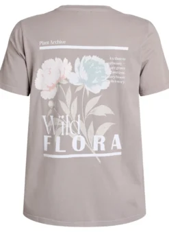 T-Shirt aus Baumwolle mit Print auf Vorder- und Rückseite