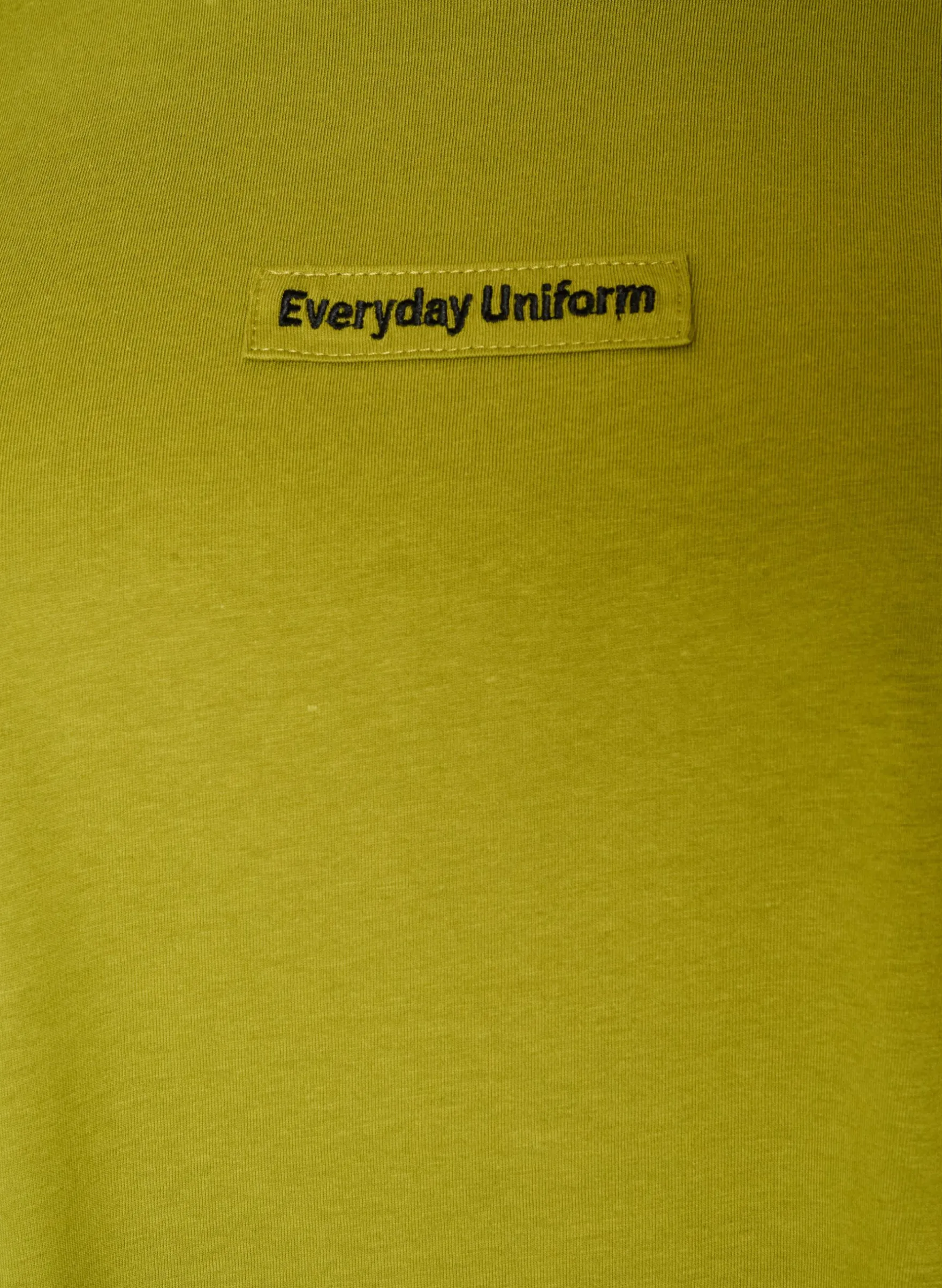 T-Shirt aus Baumwolle mit Text-Badge