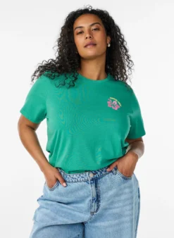 T-Shirt aus Bio-Baumwolle mit Rückenprint