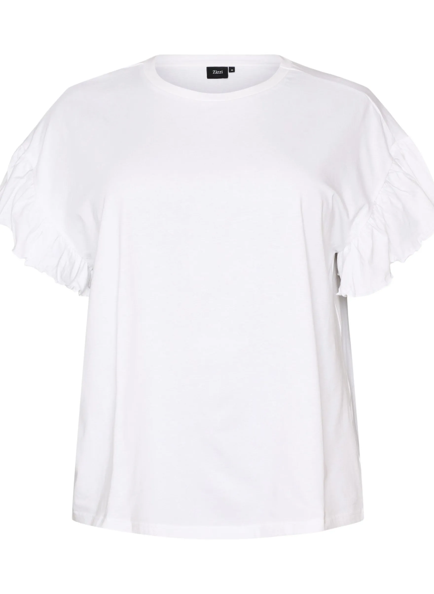 T-Shirt aus Bio-Baumwolle mit Rüschenärmeln