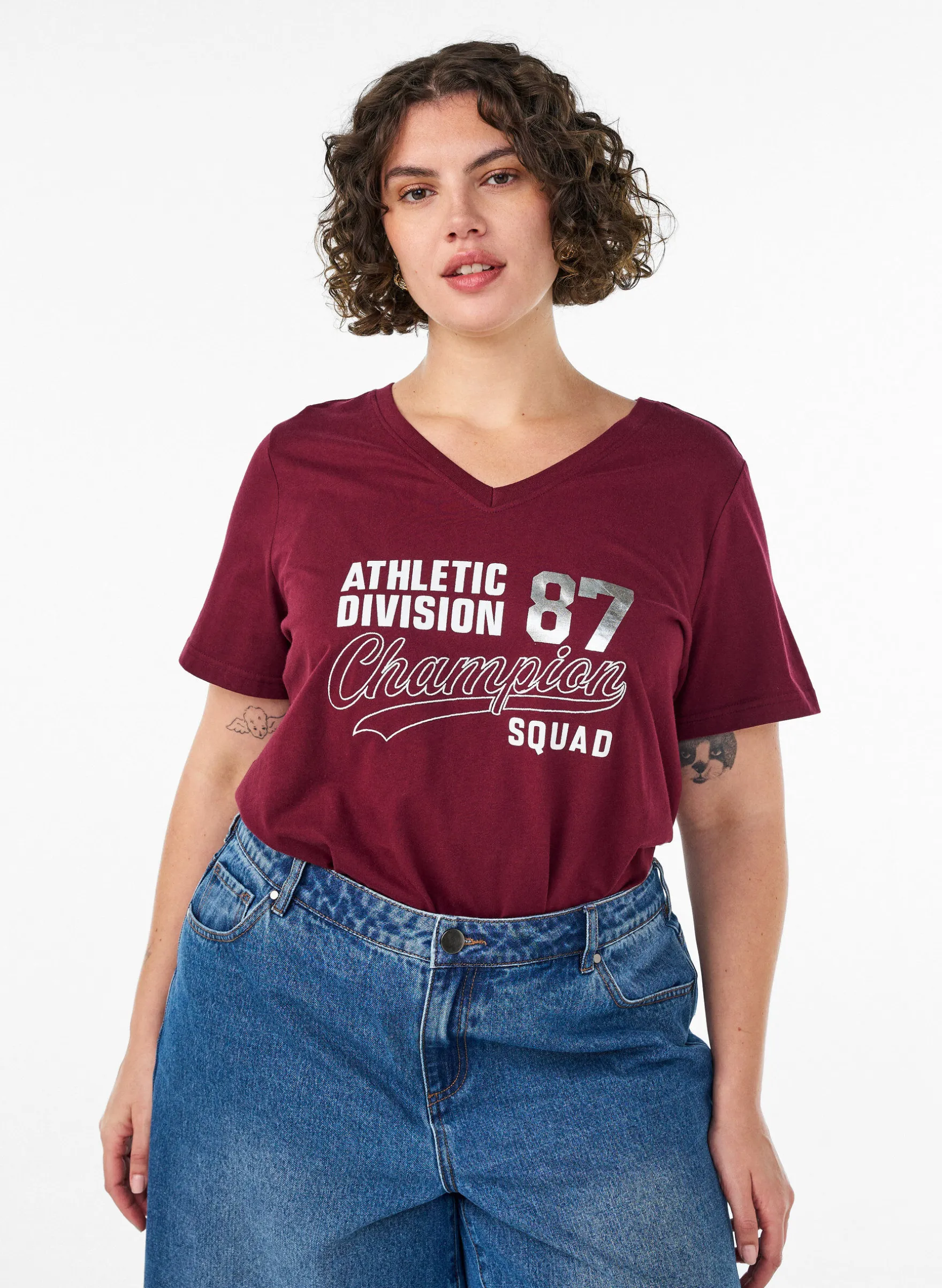 T-Shirt aus Bio-Baumwolle mit sportlichem Textprint