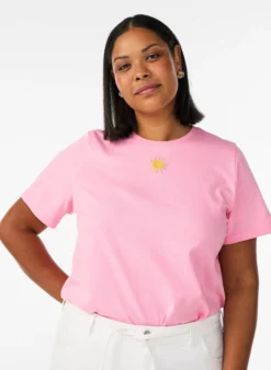 T-Shirt aus Bio-Baumwolle mit Textmotiv