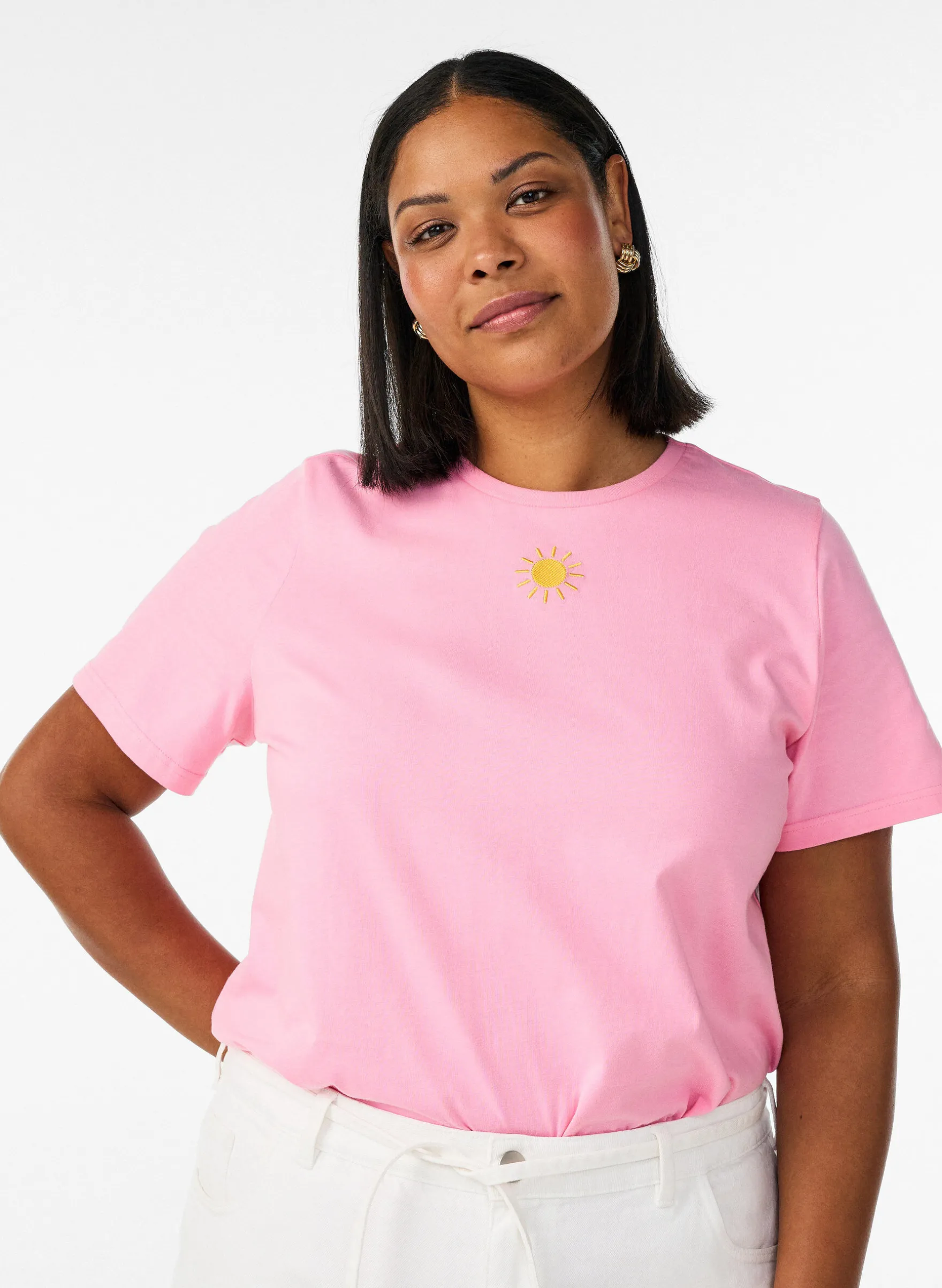 T-Shirt aus Bio-Baumwolle mit Textmotiv