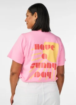 T-Shirt aus Bio-Baumwolle mit Textmotiv