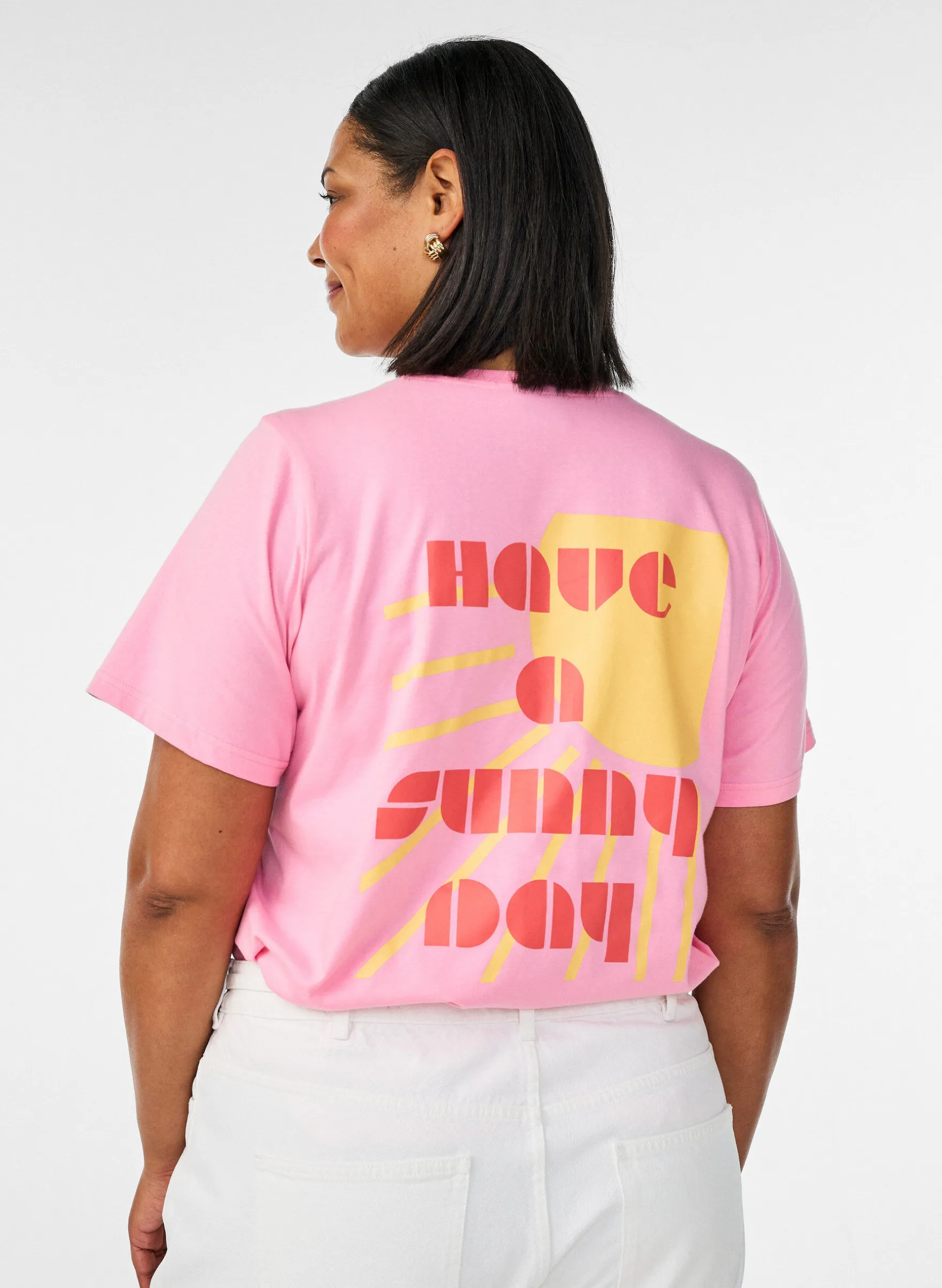 T-Shirt aus Bio-Baumwolle mit Textmotiv