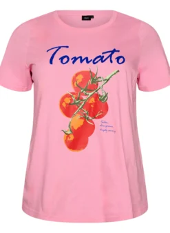 T-Shirt aus Bio-Baumwolle mit Tomaten-Print