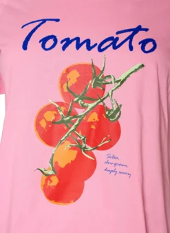 T-Shirt aus Bio-Baumwolle mit Tomaten-Print