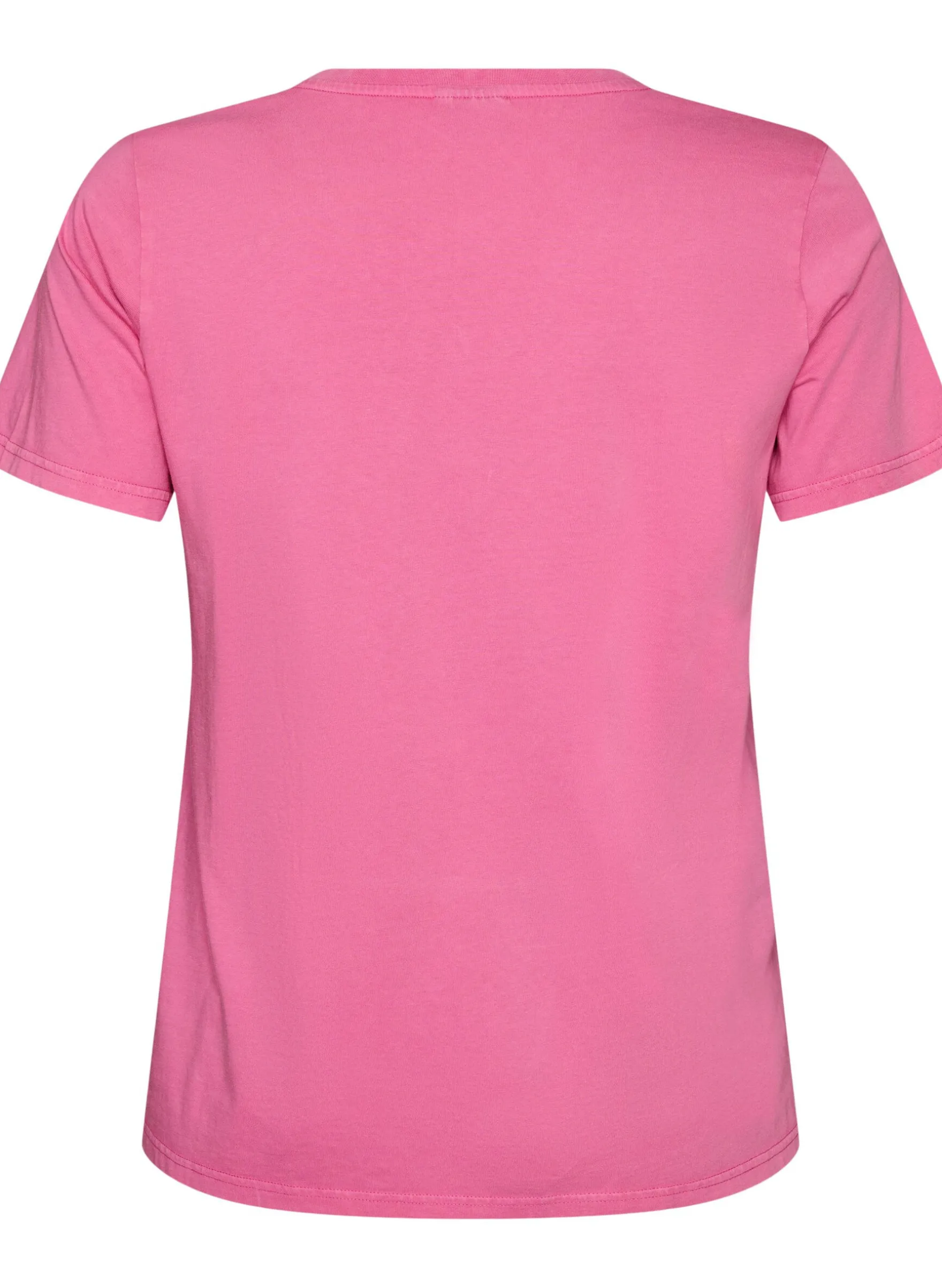 T-Shirt aus Bio-Baumwolle mit Varsity-Print und V-Ausschnitt