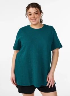 T-Shirt aus geprägtem Baumwolljersey