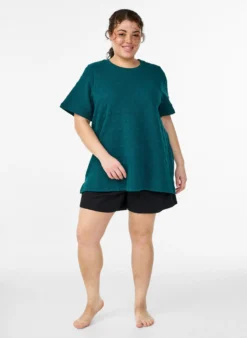T-Shirt aus geprägtem Baumwolljersey