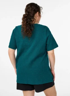 T-Shirt aus geprägtem Baumwolljersey