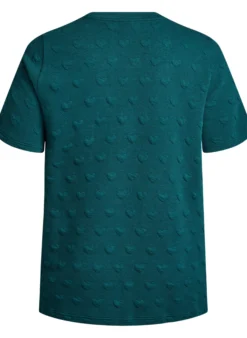 T-Shirt aus geprägtem Baumwolljersey