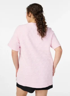 T-Shirt aus geprägtem Baumwolljersey