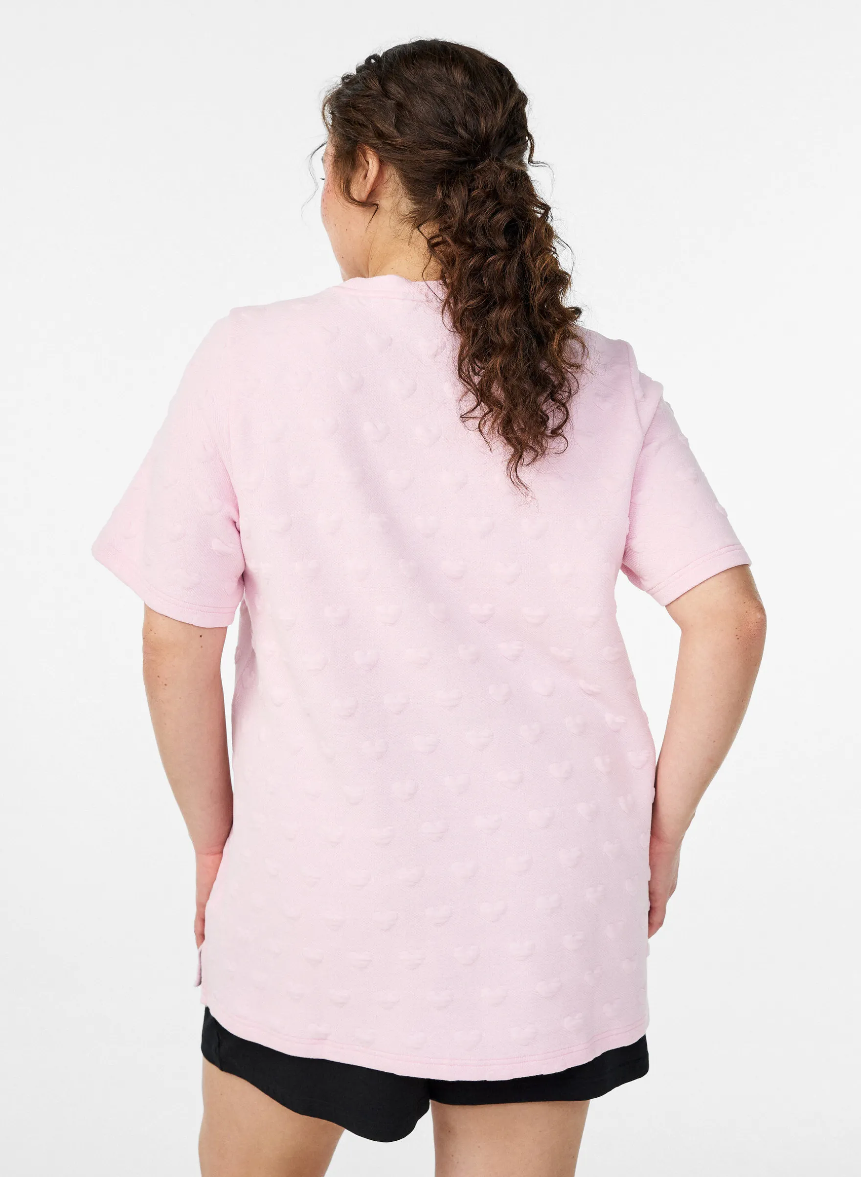 T-Shirt aus geprägtem Baumwolljersey