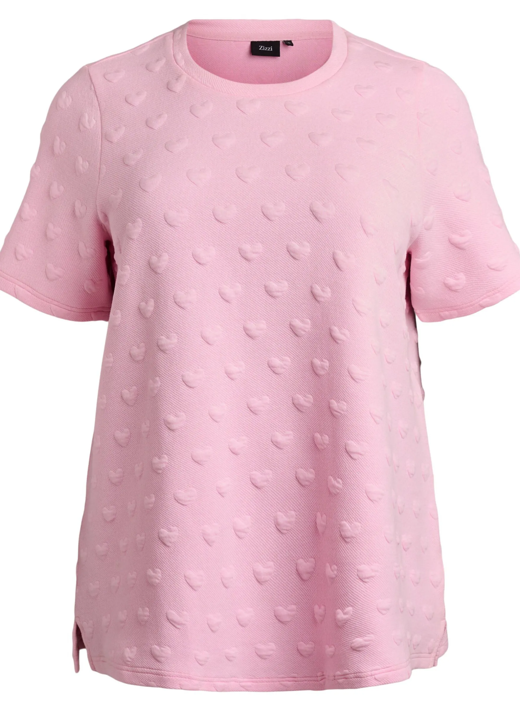 T-Shirt aus geprägtem Baumwolljersey